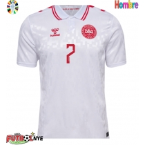 Camiseta Dinamarca Mathias Jensen #7 Visitante Equipación Eurocopa 2024 manga corta